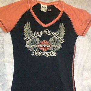 (Women's) HARLEY DAVIDSON v-neck tshirt